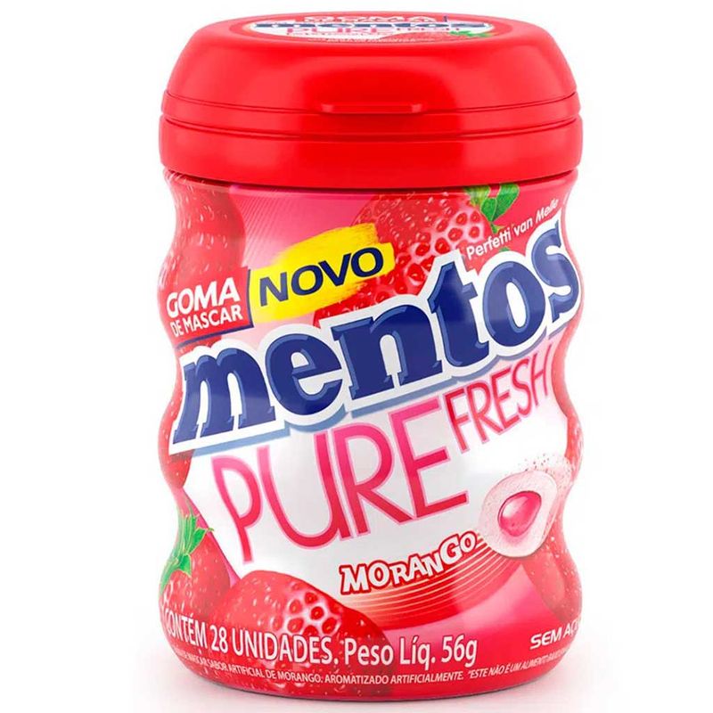 Goma de Mascar Mentos Morango Unidade - Perfetti