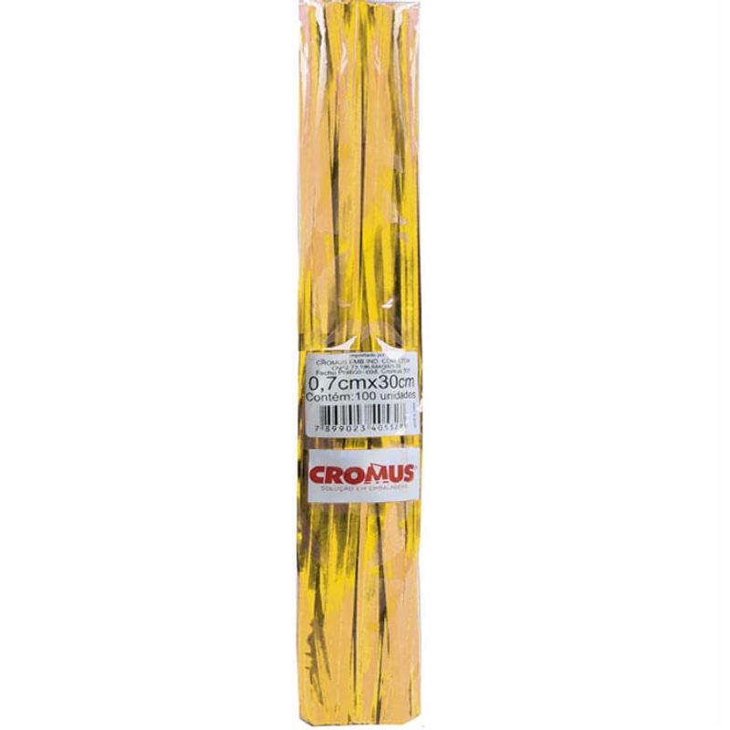 Fecho Fácil Dourado 7mmx30cm - Cromus - 100 Un