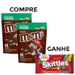 Kit com 2 M&Ms Confeito Chocolate 148g + Brinde Skittles