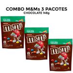 Kit com 3 M&Ms Confeito Chocolate 148g - Mars