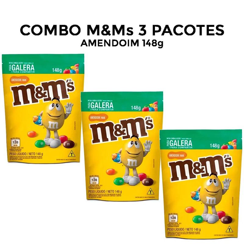 Confeito Chocolate m&m's Ao Leite 148g