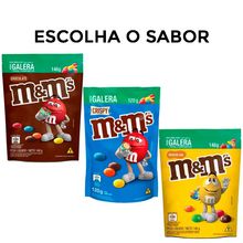 Kit com 3 M&Ms 1 Crispy 120g + 1 Amendoim 148g + 1 Chocolate 148g - Mars