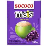 Água de Coco Sabor Uva 200ml - Sococo