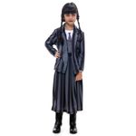 Fantasia Vandinha Família Addams - Uniforme Cinza Infantil - Halloween  P