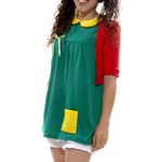 Fantasia Chiquinha com Culote Adulto - Turma do Chaves  M