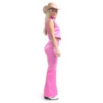 Fantasia Boneca Barbie CowGirl Rosa Adulto  PP