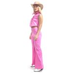 Fantasia Boneca Barbie CowGirl Rosa Adulto  PP