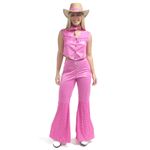 Fantasia Boneca Barbie CowGirl Rosa Adulto  PP