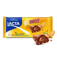 Tablete de Chocolate Com Amendoim Shot 80g - Lacta