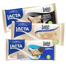 Kit 3 Tabletes Branco Laka 80g - Lacta