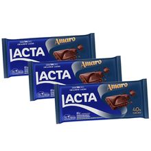 Kit 3 Tabletes Amaro 40% 80g - Lacta