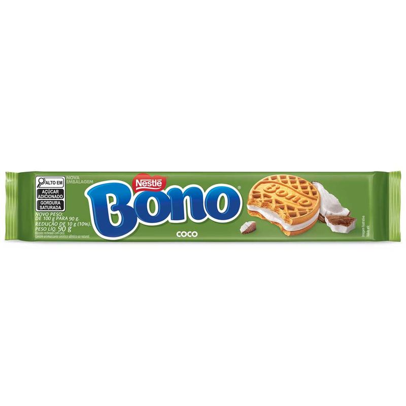 Biscoito Recheado Bono Coco 90g - Nestlé