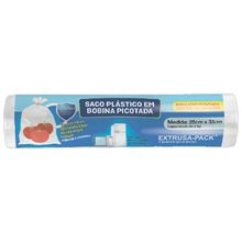 Saco Plástico em Bobina Picotada 25cmX33cm - Extrusa-Pack