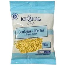 Confeito Pérola Amarelo 80g - Iceberg Chef