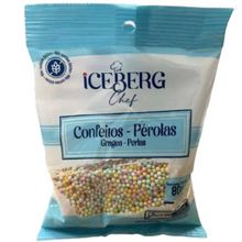 Confeito Pérola Colorido 80g - Iceberg Chef