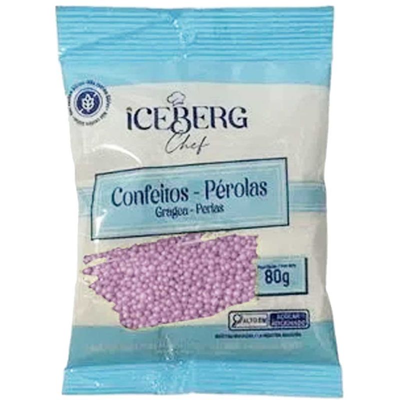 Confeito Pérola Lilás 80g - Iceberg Chef