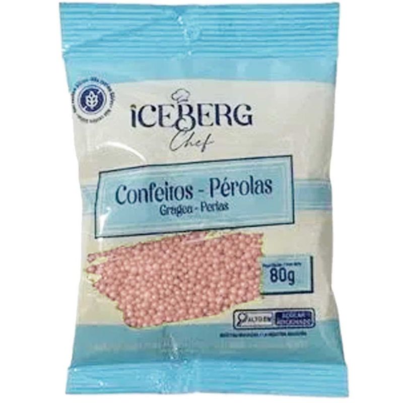 Confeito Pérola Rosa 80g - Iceberg Chef