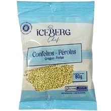 Confeito Pérola Dourado 80g - Iceberg Chef