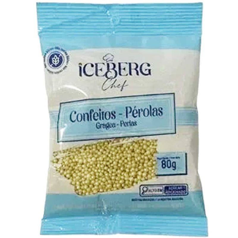 Confeito Pérola Dourado 80g - Iceberg Chef