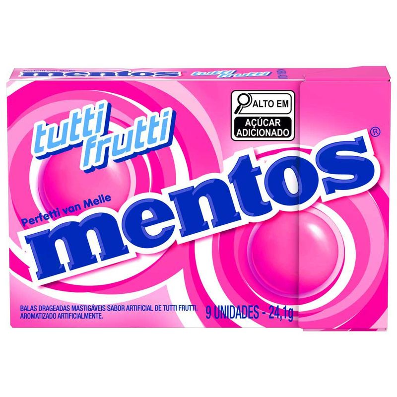 Bala Mentos Slim Box Tutti Frutti 24,1g - Perfetti