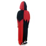 Fantasia Palhaço Preto e Vermelho Túnica Infantil com Máscara - Halloween
 P