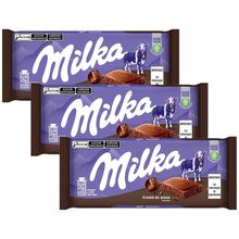 Kit 3 Tablete de Chocolate Creme Avelã 100g - Milka