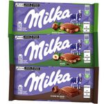 Kit 3 Tabletes Milka Texturas de Avelã - Milka