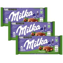 Kit 3 Tablete de Chocolate Avelã Inteira 100g - Milka
