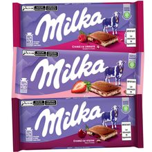 Kit 3 Tabletes Milka Frutas Vermelhas - Milka