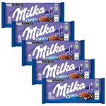 Kit 5 Tablete de Chocolate Oreo Biscoito 100g - Milka
