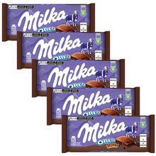 Kit 5 Tablete de Chocolate Oreo Brownie 100g - Milka