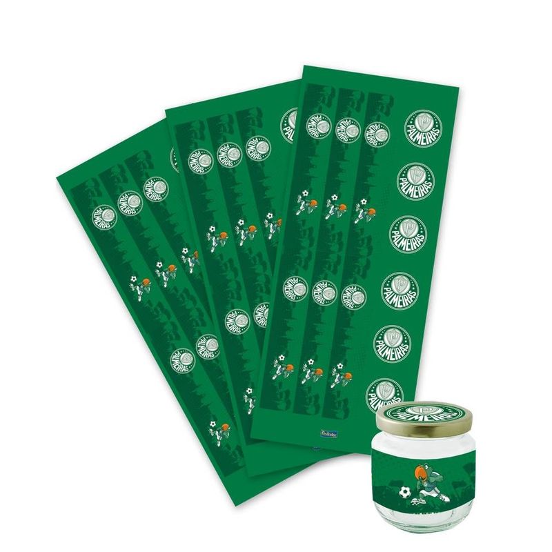Adesivo para Lembrancinhas Palmeiras - Festcolor - 36 Un