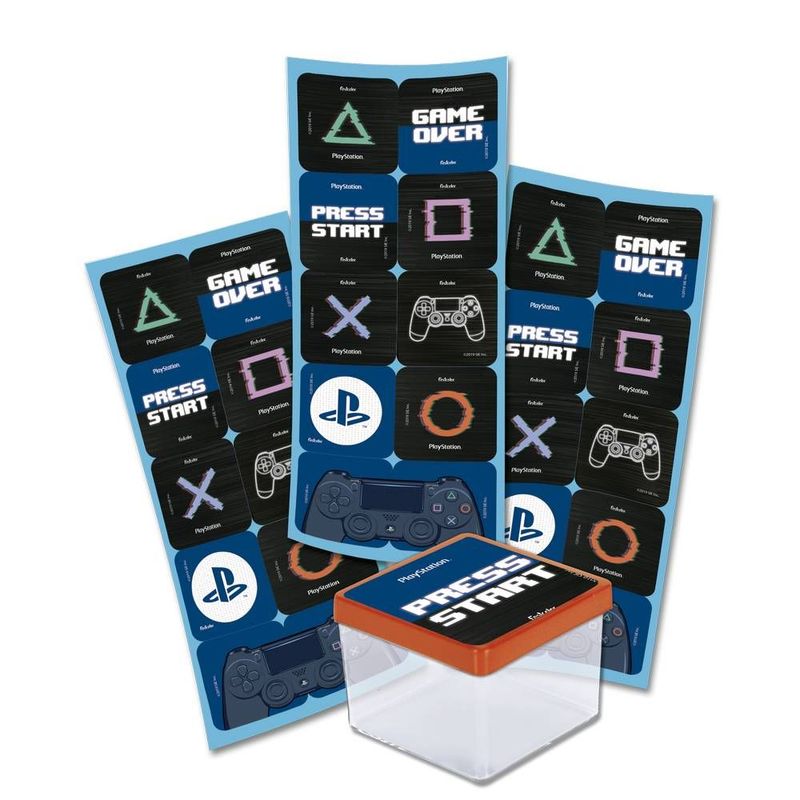 Adesivo Quadrado PlayStation - Festcolor - 30Un