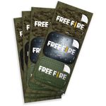 Adesivo Retangular Free Fire - Festcolor - 12Un