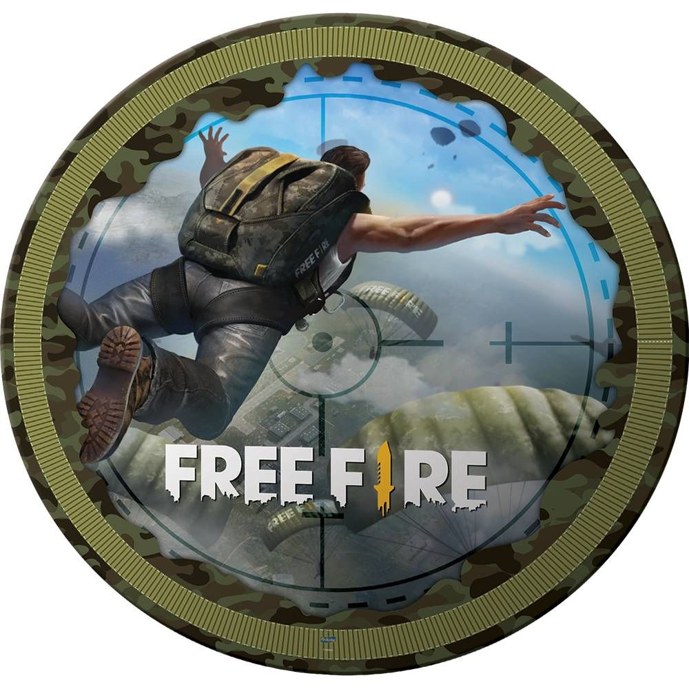 Topo de bolo Digital Personalizado do jogo Free Fire