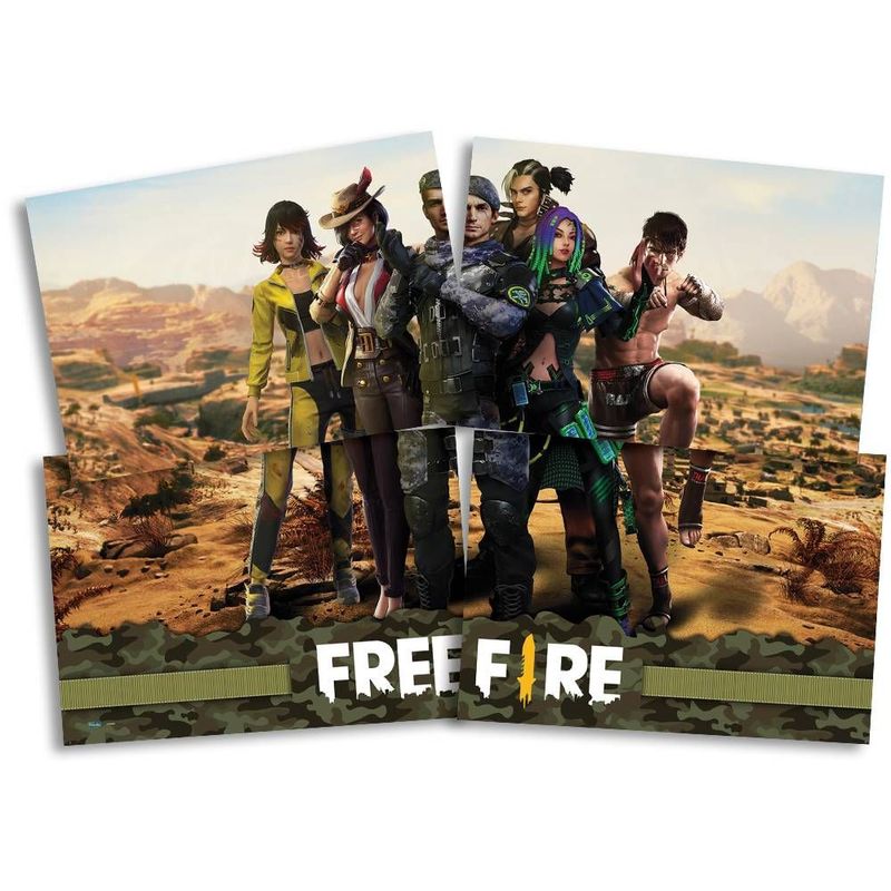 Painel 4 Lâminas Free Fire - Festcolor - 1Un