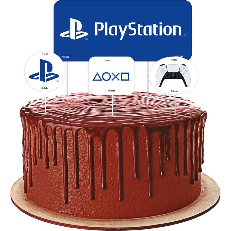 Topper para Bolo PlayStation 5 - Festcolor - 04Un
