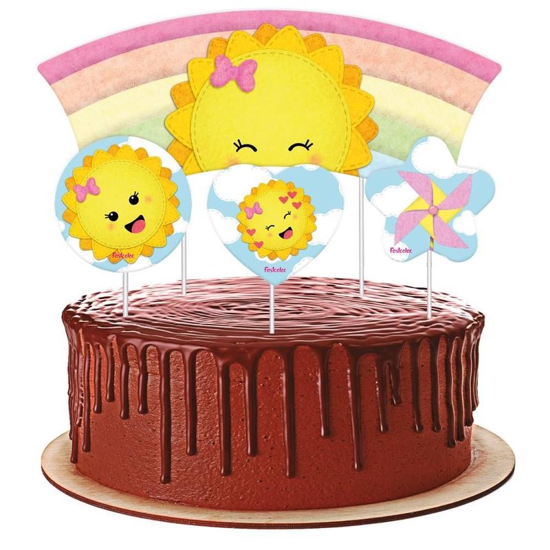 Topper para Bolo Raio de Sol - Festcolor - 04Un