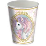 Copo de Papel 200ml Unicórnio - Festcolor - 8 Un