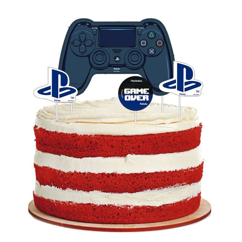 Topper para Bolo PlayStation - Festcolor - 04Un