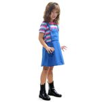 Fantasia Chucky Boneco Assassino Feminino Vestido Infantil - Halloween P