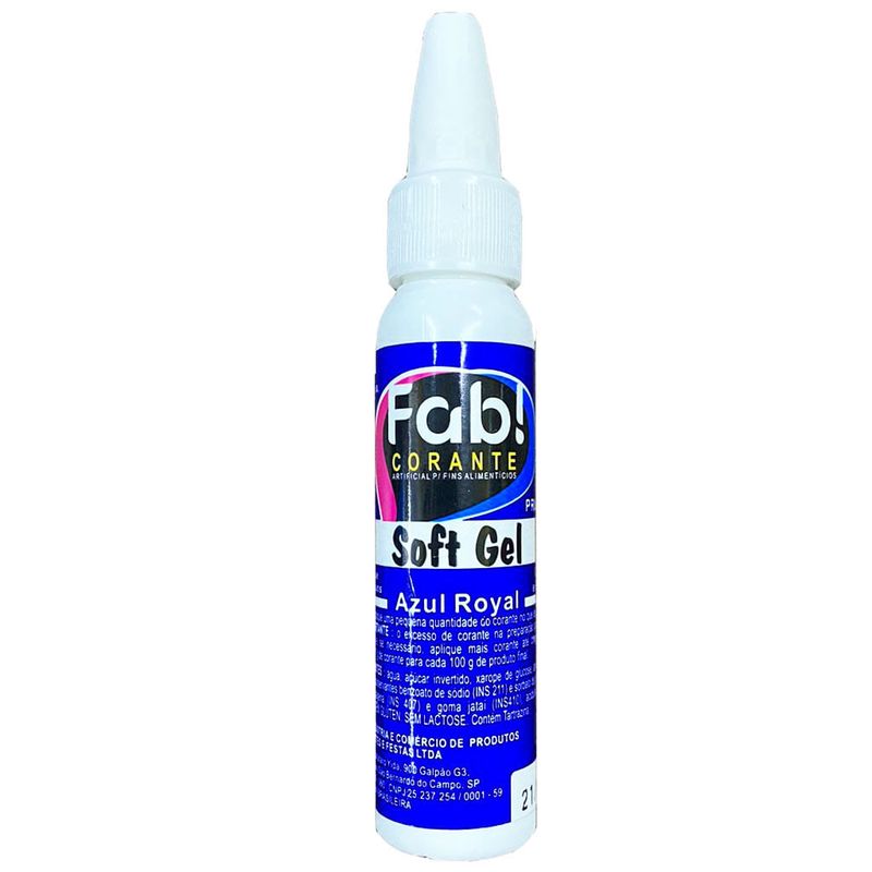 Corante Soft Gel Azul Royal 25g - Fab