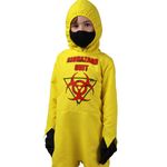 Fantasia De Halloween Infectado Infantil Macacão Com Capuz M