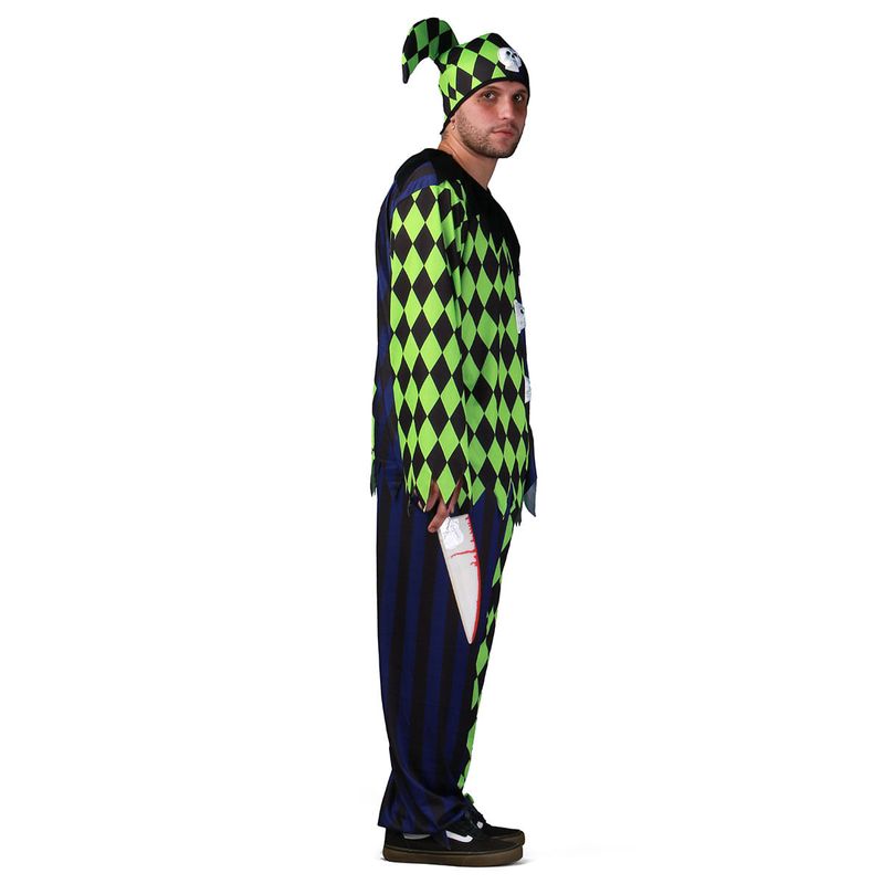 Fantasia Palhaço Do Terror Adulto Com Chapéu Halloween  GG