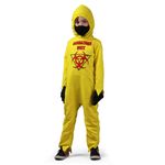 Fantasia De Halloween Infectado Infantil Macacão Com Capuz G