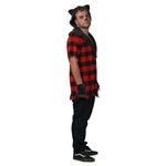 Fantasia Lobisomen Masculino Adulto Macacão Capuz Halloween P