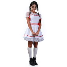 Fantasia Annabelle Adulto Feminino Boneca Do Mal Halloween