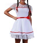 Fantasia Annabelle Adulto Feminino Boneca Do Mal Halloween PP