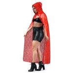 Capa De Renda Vermelha Adulto Para Halloween Abrakadabra