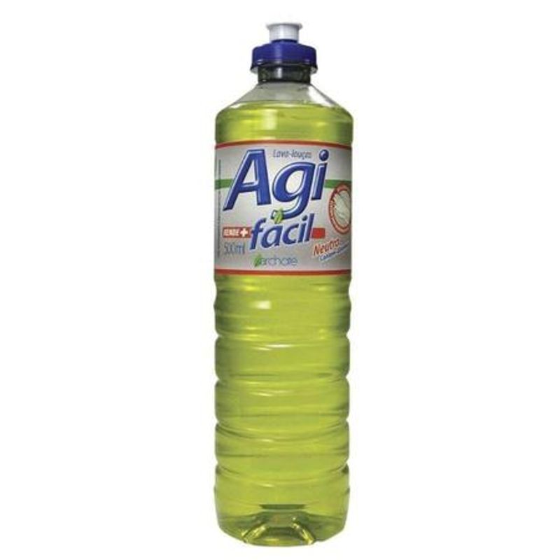 Archote detergente ági facil neutro com 24 unidades de 500ml